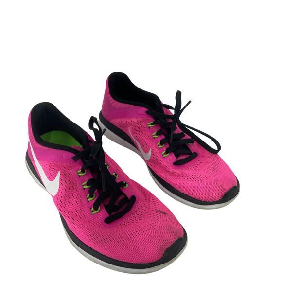 Nike Flex 2016 Run Women's Size 6 Hot Pink Athletic Shoes Preowned - Picture 1 of 8